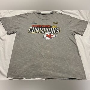 NWOT- KC Chiefs Super Bowl Champions Locker Room Gray T-Shirt XL
